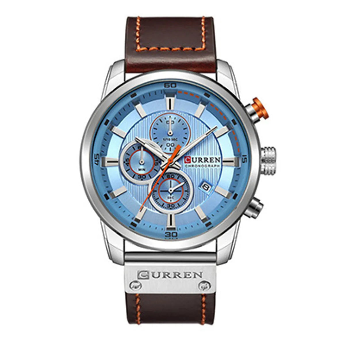 Business Round Buckle Quartz Men'S Watches