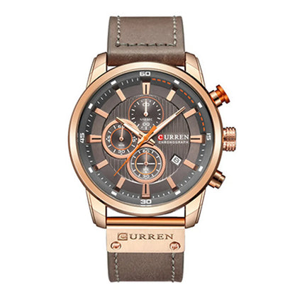 Business Round Buckle Quartz Men'S Watches