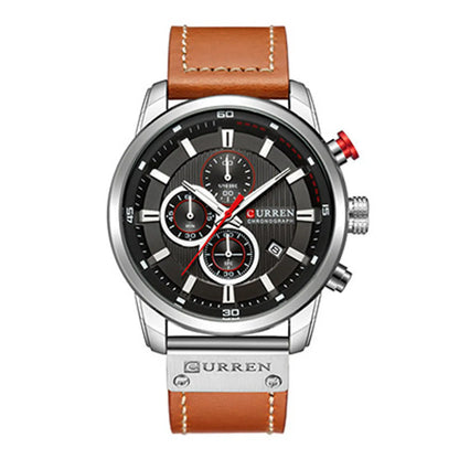 Business Round Buckle Quartz Men'S Watches