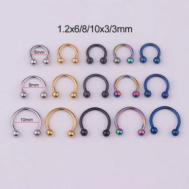 Nose Rings & Studs Fashion Geometric 316 Stainless Steel  Plating