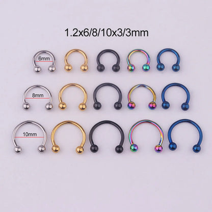 Nose Rings & Studs Fashion Geometric 316 Stainless Steel  Plating