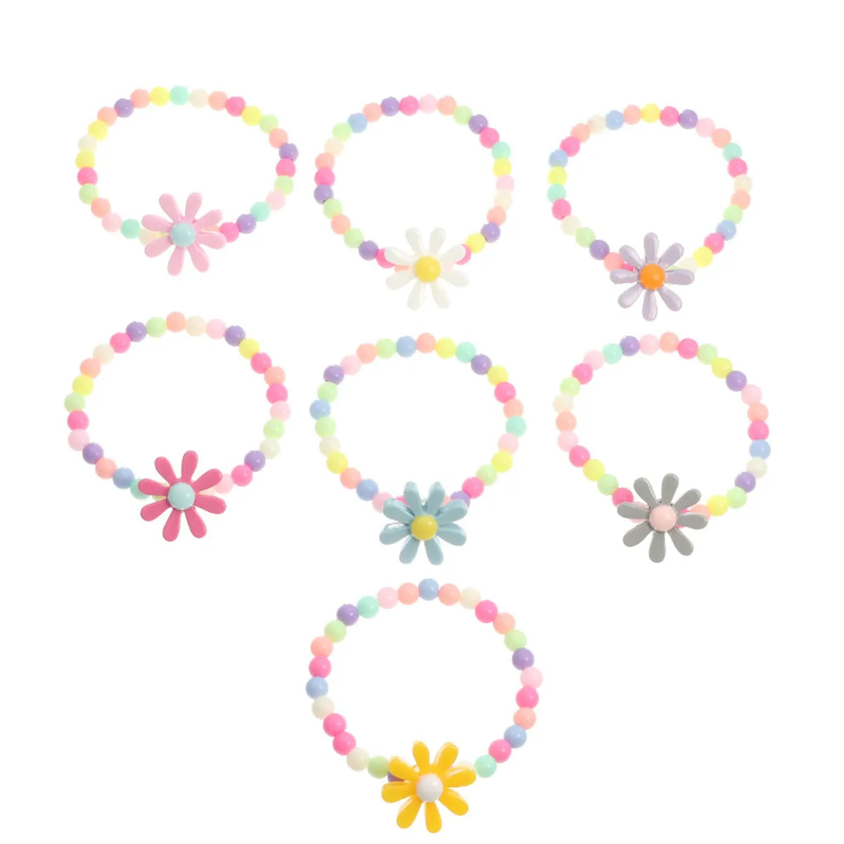 Flower Beaded No Inlaid Kid'S Bracelets