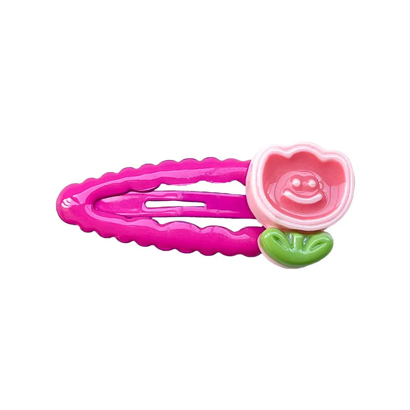 Candy Color Oil Drop Clip Cartoon Fruit Cute  Style Hair Clip Girls Little Girl Hair Clip BB Clip Baby Headwear