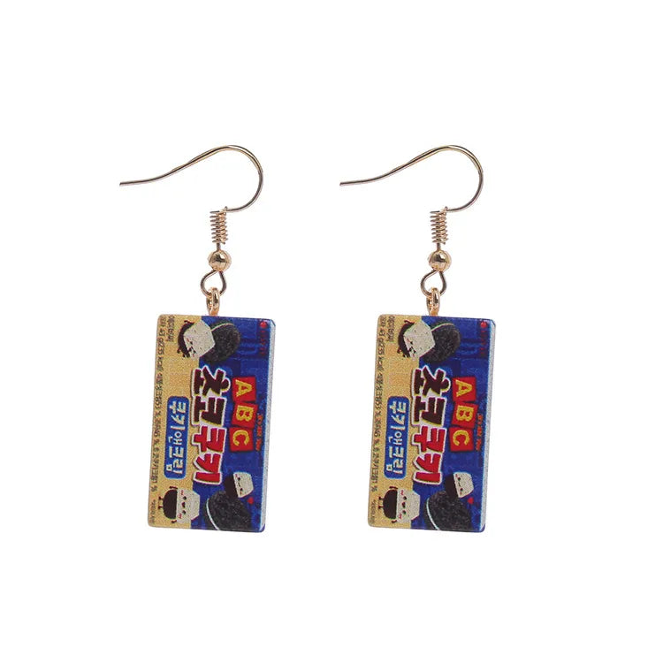 Candy Creative Hand-Made  Simulation Chocolate Alternative Resin Earrings