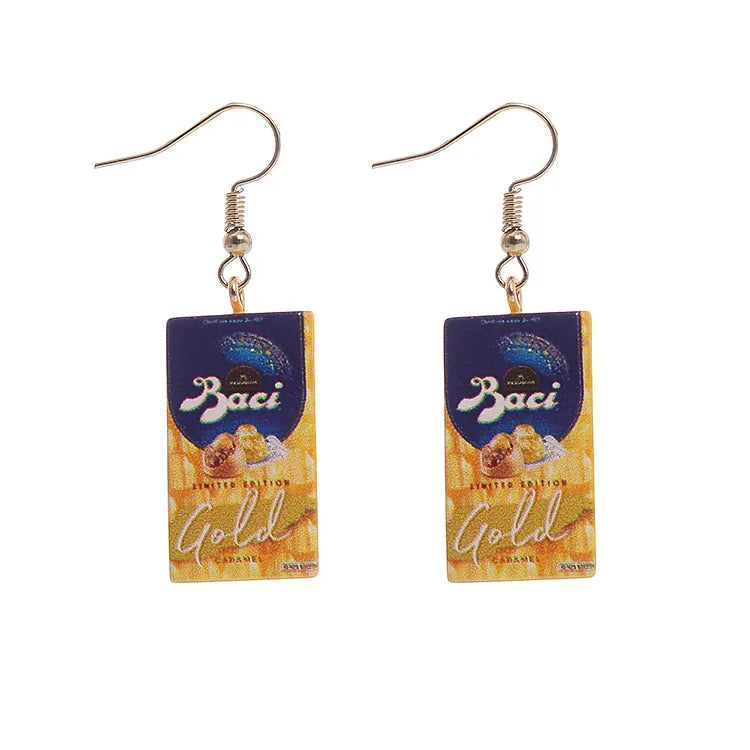 Candy Creative Hand-Made  Simulation Chocolate Alternative Resin Earrings