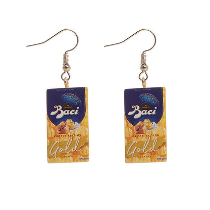 Candy Creative Hand-Made  Simulation Chocolate Alternative Resin Earrings