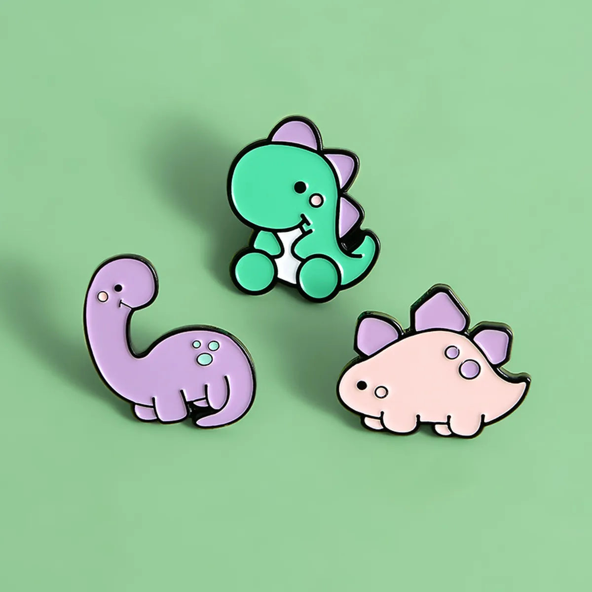 Cartoon Creative Cute Little Dinosaurs Alloy Brooch