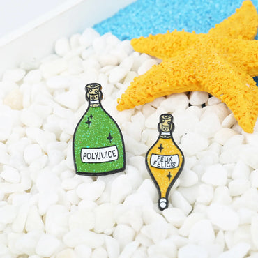 Cartoon Creative Magic Bottle Dripping Oil Alloy Brooch