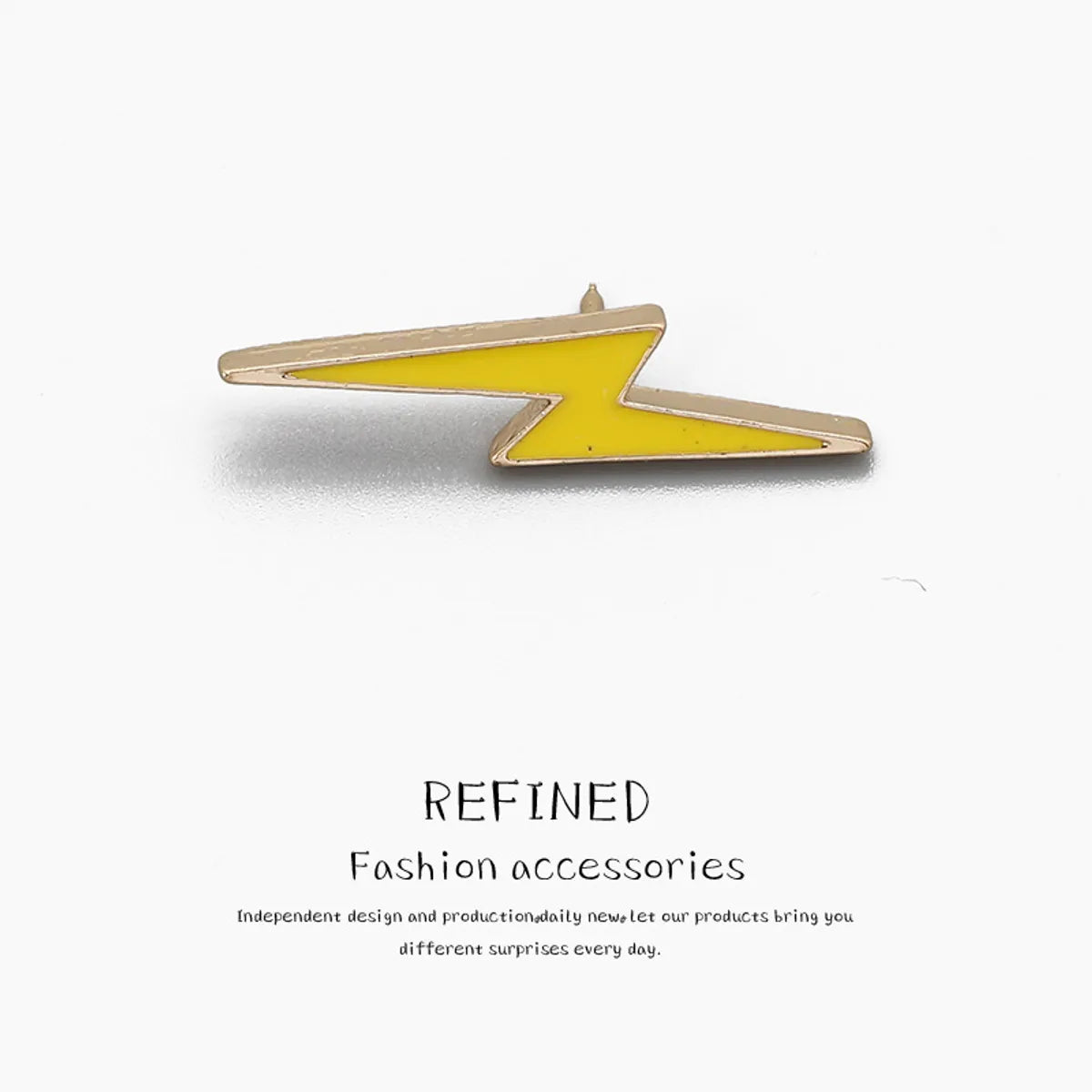 Cartoon Creative Palm Music Symbol Lightning Brooch Set