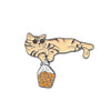 Cartoon Cute Cat And Fruit Badge Alloy Brooch