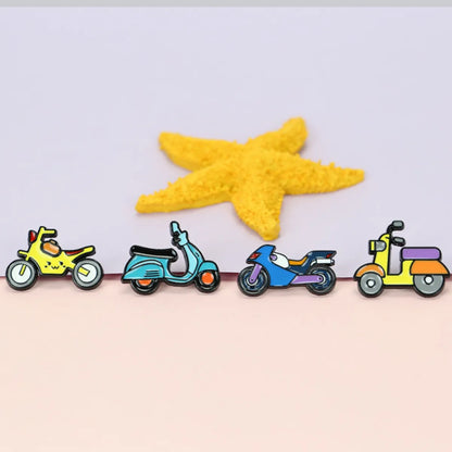 Cartoon Dripping Oil Motorcycle Simple Alloy Brooch Corsage Wholesale