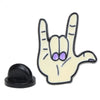 Cartoon Rock Contempt Gesture Brooch Clothing Creative Dripping Brooch