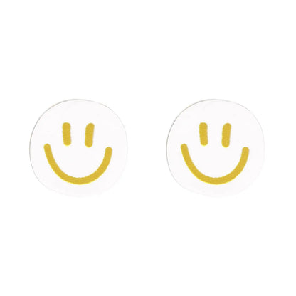 Cartoon Smiley Resin Transparent Smiley Earrings Wholesale Gooddiy