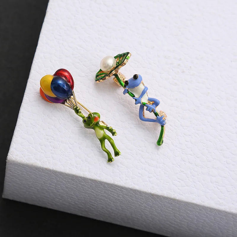 Cartoon Style Animal Alloy Enamel Inlay Artificial Gemstones Unisex Brooches