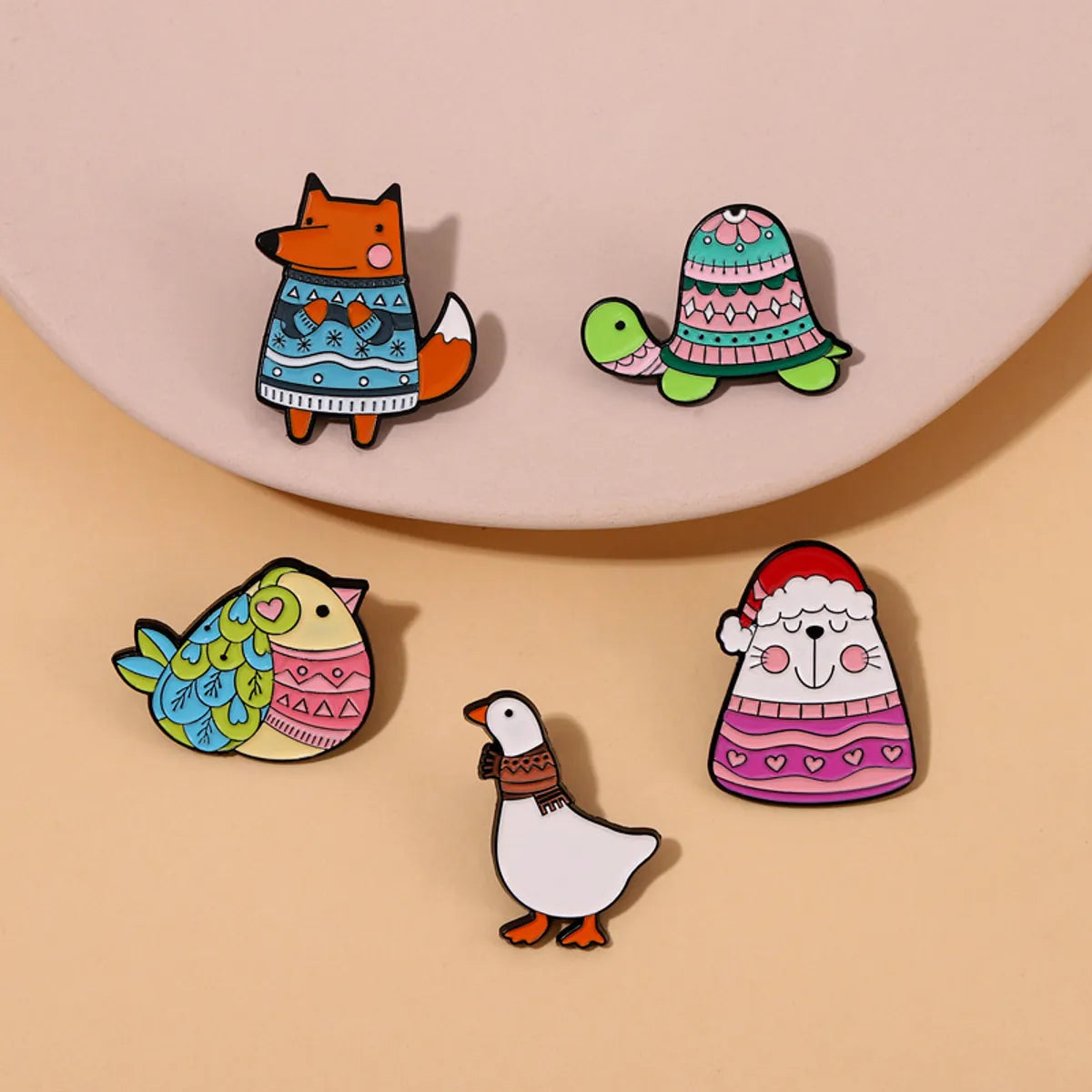 Cartoon Style Animal Alloy Enamel Plating Women'S Brooches