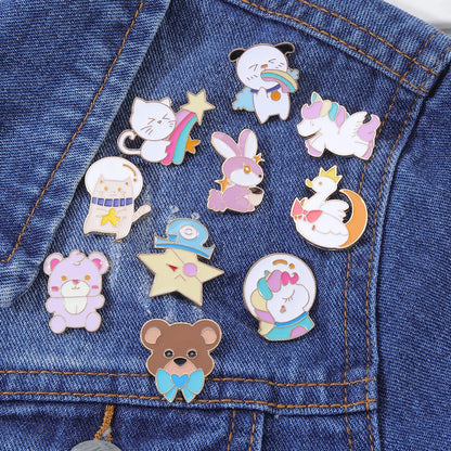 Cartoon Style Animal Alloy Enamel Women'S Brooches