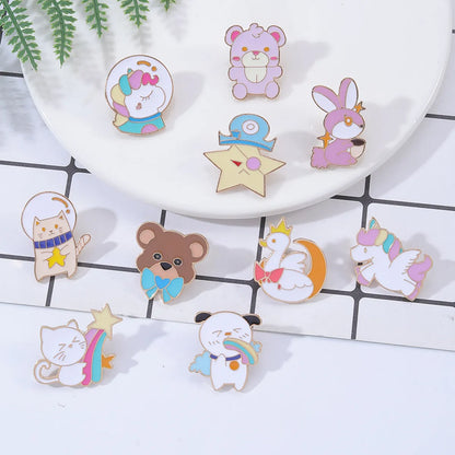 Cartoon Style Animal Alloy Enamel Women'S Brooches