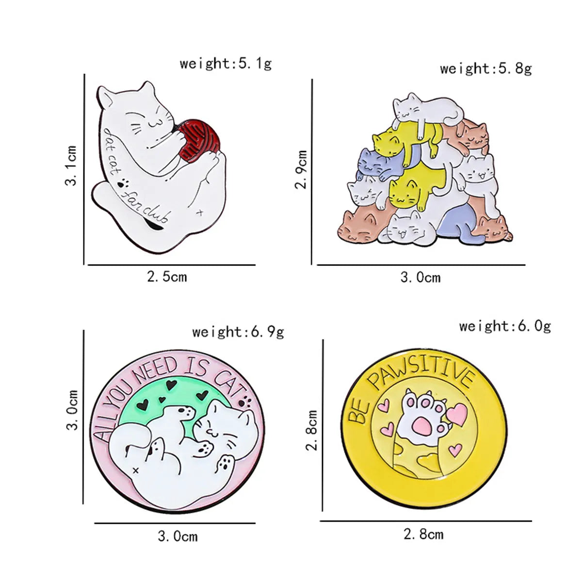 Cartoon Style Animal Alloy Printing Unisex Brooches