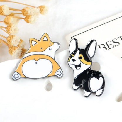 Cartoon Style Animal Alloy Stoving Varnish Brooches