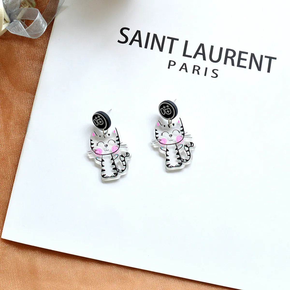 Cartoon Style Animal Arylic Drop Earrings