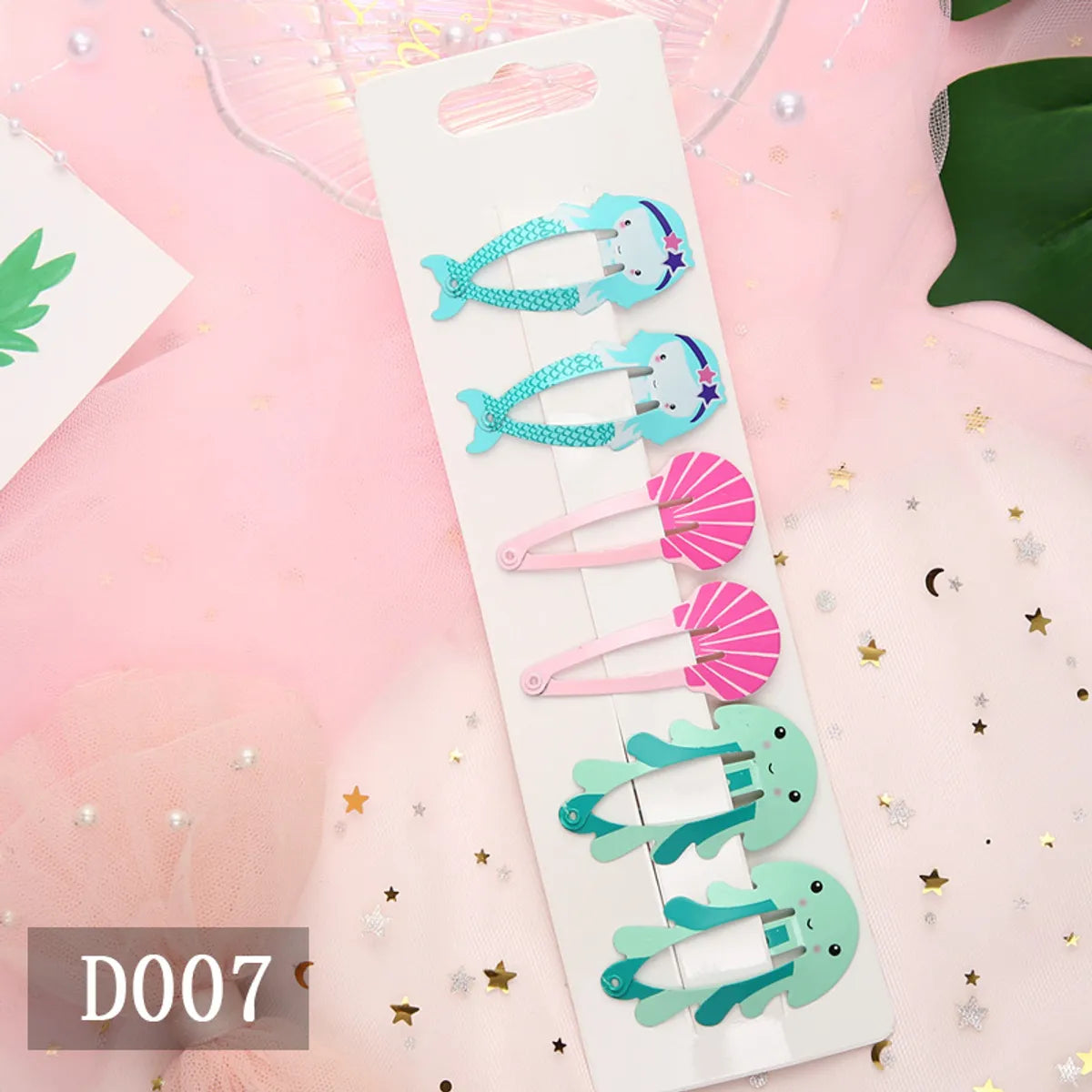 Cartoon Style Animal Christmas Tree Fruit Metal Stoving Varnish Hair Clip 1 Set