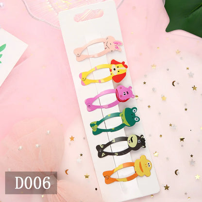 Cartoon Style Animal Christmas Tree Fruit Metal Stoving Varnish Hair Clip 1 Set