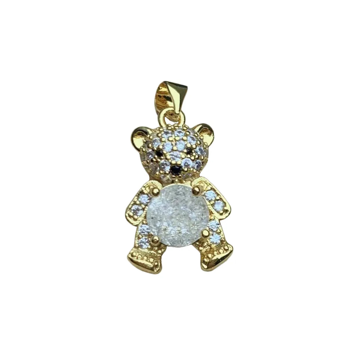 Cartoon Style Animal Copper Plating Inlay Rhinestones Charms