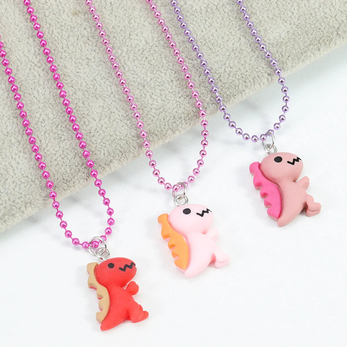 Cartoon Style Animal Dinosaur Mixed Materials Women'S Pendant Necklace