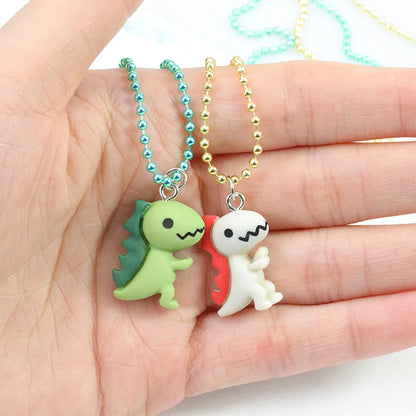 Cartoon Style Animal Dinosaur Mixed Materials Women'S Pendant Necklace