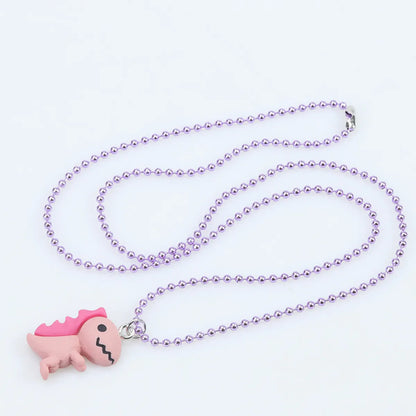 Cartoon Style Animal Dinosaur Mixed Materials Women'S Pendant Necklace