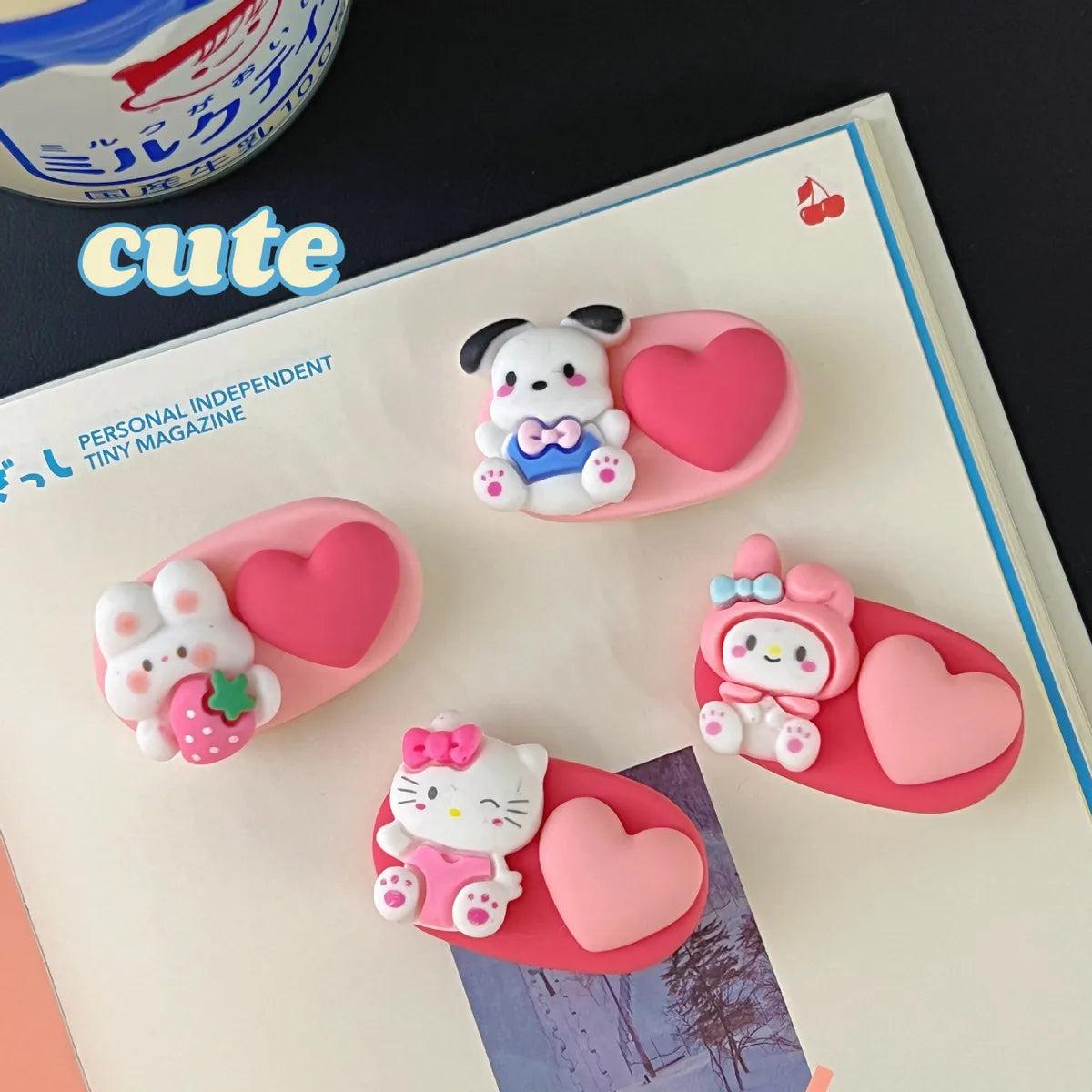 Cartoon Style Animal Heart Shape Metal Hair Clip