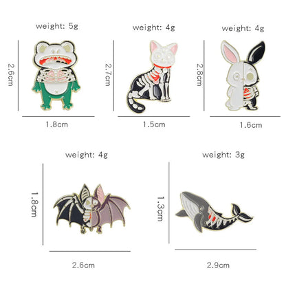 Cartoon Style Animal Insect Mushroom Alloy Stoving Varnish Plating Unisex Brooches