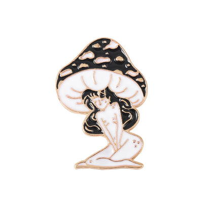 Cartoon Style Animal Insect Mushroom Alloy Stoving Varnish Plating Unisex Brooches