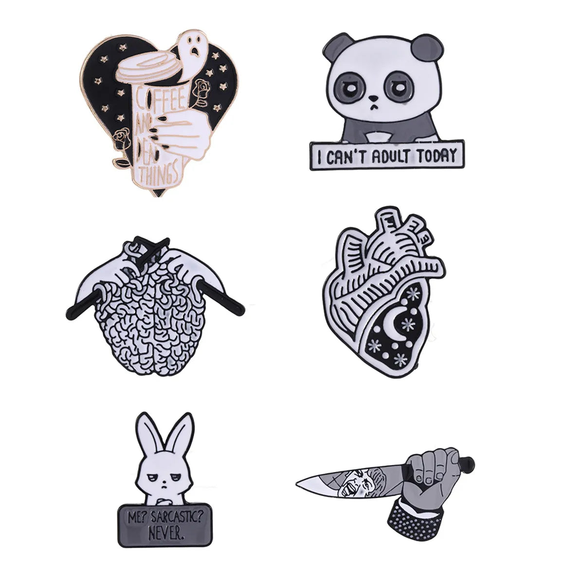 Cartoon Style Animal Letter Alloy Stoving Varnish Unisex Brooches