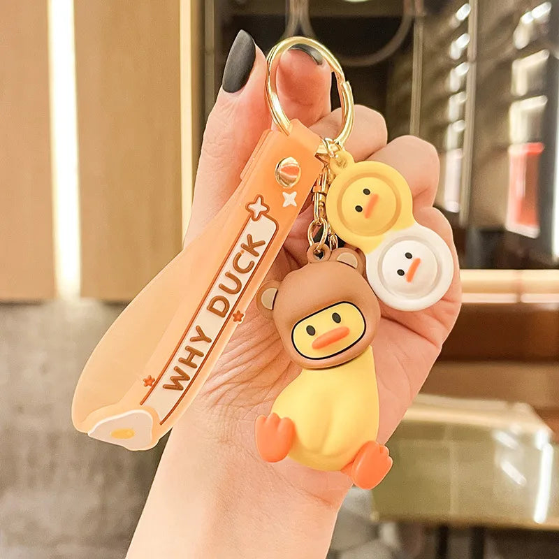 Cartoon Style Animal Pvc Metal Unisex Bag Pendant Keychain