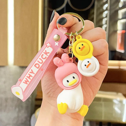 Cartoon Style Animal Pvc Metal Unisex Bag Pendant Keychain