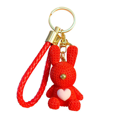 Cartoon Style Animal Resin Women'S Bag Pendant Keychain