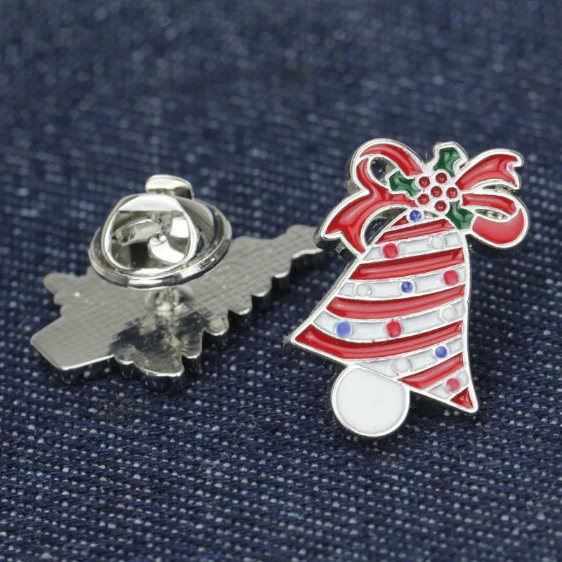 Cartoon Style Animal Santa Claus Snowman Alloy Enamel Artificial Gemstones Unisex Brooches