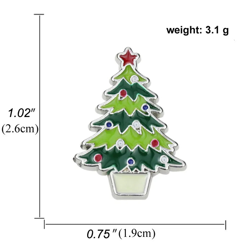 Cartoon Style Animal Santa Claus Snowman Alloy Enamel Artificial Gemstones Unisex Brooches