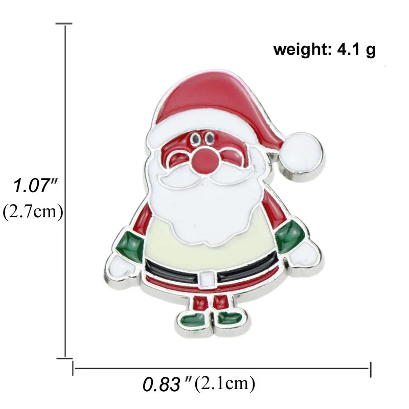 Cartoon Style Animal Santa Claus Snowman Alloy Enamel Artificial Gemstones Unisex Brooches