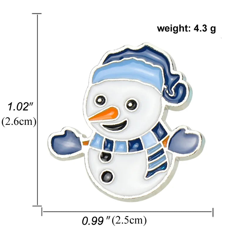 Cartoon Style Animal Santa Claus Snowman Alloy Enamel Artificial Gemstones Unisex Brooches