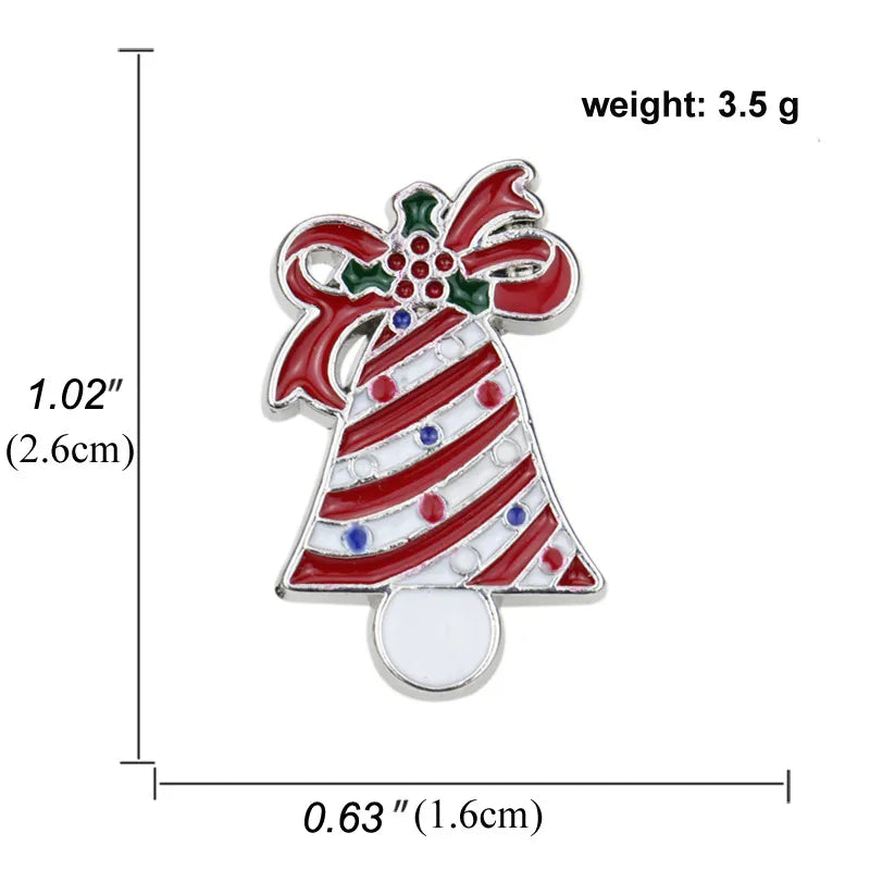 Cartoon Style Animal Santa Claus Snowman Alloy Enamel Artificial Gemstones Unisex Brooches