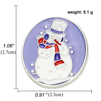 Cartoon Style Animal Santa Claus Snowman Alloy Enamel Artificial Gemstones Unisex Brooches