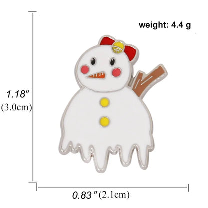 Cartoon Style Animal Santa Claus Snowman Alloy Enamel Artificial Gemstones Unisex Brooches