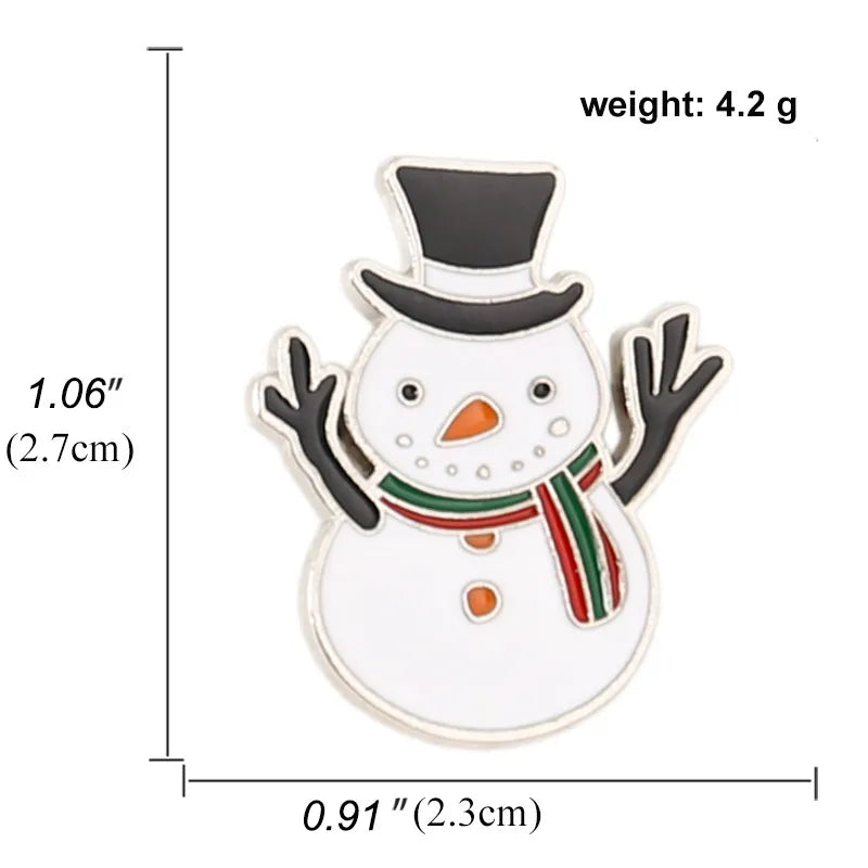 Cartoon Style Animal Santa Claus Snowman Alloy Enamel Artificial Gemstones Unisex Brooches