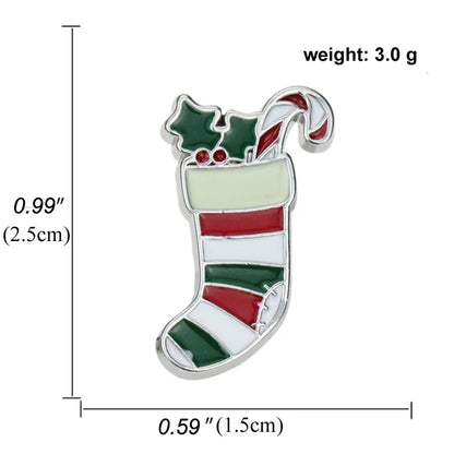 Cartoon Style Animal Santa Claus Snowman Alloy Enamel Artificial Gemstones Unisex Brooches