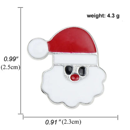 Cartoon Style Animal Santa Claus Snowman Alloy Enamel Artificial Gemstones Unisex Brooches