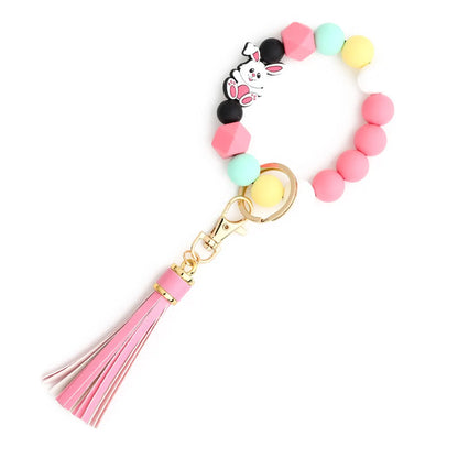 Cartoon Style Animal Silica Gel Beaded Bag Pendant Keychain