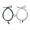 Cartoon Style Animal Stainless Steel Rubber Band Rope Handmade Couple Wristband