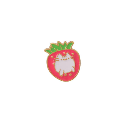 Cartoon Style Animal Strawberry Alloy Enamel Unisex Brooches